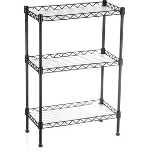 Insma - Multifunctional 3 Tier Adjustable Storage Cart Shelf Bracket Organizer with 4 Hooks