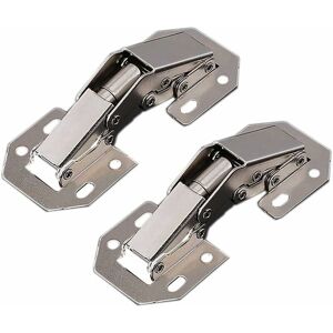 2X Pack of Kitchen Cabinet Door Hinges Concealed Cupboard Door Hinges, Easy to Install - Silver - Norcks