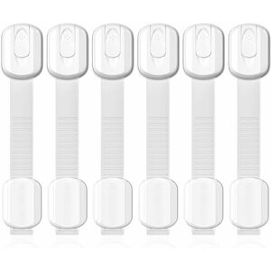 NORCKS 6 Pack Baby Latch Block Child Lock, Baby Safety Lock, No Drilling With Strong Adhesive, Suitable for Fridge Doors, Cabinets, Drawers etc.