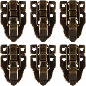 NORCKS 6 Pieces Vintage Cabinet Locks Antique Cabinet Lock Retro Decorative Cabinet Door Locks for Jewellery Gift Box Cabinet Cupboard Bronze - bronze