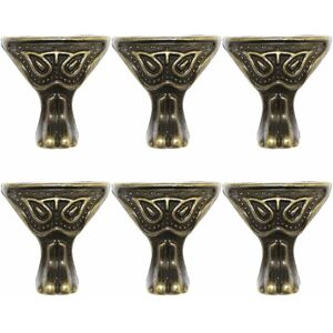 6pcs Antique Bronze Corner Protectors Vintage Furniture Protector Box Decorative Legs 29x27mm - Bronze - Norcks