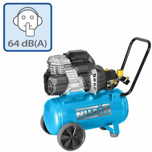 Nuair - Air Compressor OL244/24 tech 1.1kW/1.5Hp, 24Lt, 8 Bar, Portable Tech - (13A)