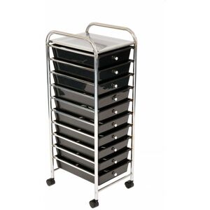 Oypla - 10 Drawer Storage Mobile Makeup Salon Trolley Portable Storage Organiser