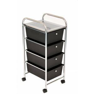 Oypla - 4 Drawer Storage Mobile Makeup Salon Trolley Portable Storage Organiser