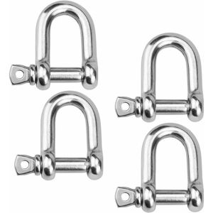 Langray - Pieces M10 Stainless Steel Shackle, Chain d Ring Shackle, Lifting Shackles For Winches Rigging Heavy Duty