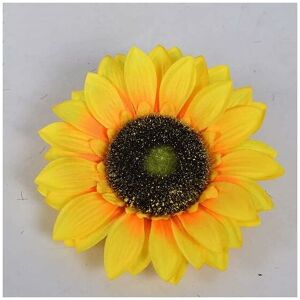 Rhafayre - 10pcs Artificial Silk Sunflower Flower Head For Wedding Decoration Scrapbooking Accessories Handmade Fake Flowers -15cm Yellow