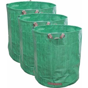 Rhafayre - 272L 3X Garden Bags, pe Heavy Duty Garden Waste Bags, Waterproof Heavy Duty Large Bags with Handles, Foldable and Reusable