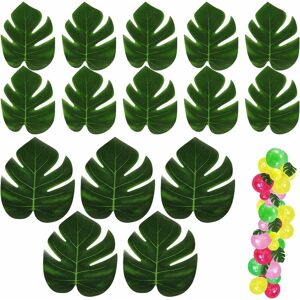 Rhafayre - Tropical Monstera Leaves for 20 Pieces Simulated Monstera Leaf Decorations Artificial Tropical Palm Leaves Palm Leaf Decorations for