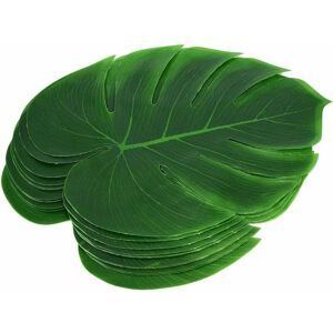 RHAFAYRE Tropical Monstera Leaves for 20 Pieces Simulated Monstera Leaf Decorations Artificial Tropical Palm Leaves Palm Leaf Decorations for