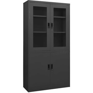 Royalton - Office Cabinet Anthracite 90x40x180 cm Steel