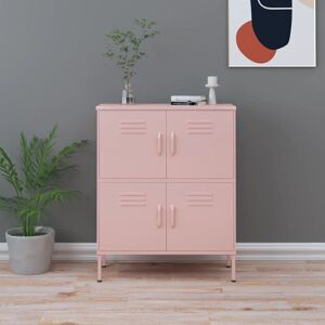 Storage Cabinet Pink 80x35x101.5 cm Steel - Royalton