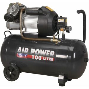 Sealey - Air Compressor 100L V-Twin Direct Drive 3hp SAC10030VE