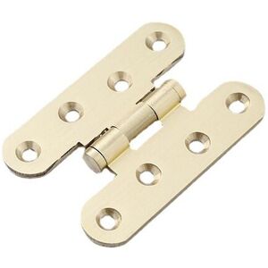 Set of 3 polished brass door hinges for living room doors, oak doors (length 60 mm) Groofoo