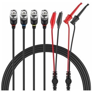 Héloise - Snow-BNC Test Leads Set, Oscilloscope Probes bnc to Alligator Clips, bnc to Mini Test Clips, bnc to bnc Cable Leads 3 Pack