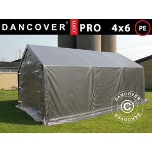 DANCOVER Storage shelter Storage tent PRO 4x6x2x3.1 m, PE, Grey - Grey