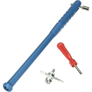 Woosien - Tire Valve Stem Puller Tool Kit, Universal 4 Way Valve Stem Removal Tool Single Head Valve Core