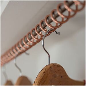 A Place For Everything - Zebedee Any Angle Premium Hanging Rail - 900mm - Rose Copper