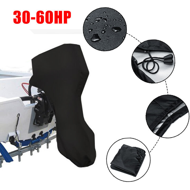 INSMA 420D 144cm Boat Outboard Motor Protector Full Motor Cover For 30-60HP Waterproof Boat Engines