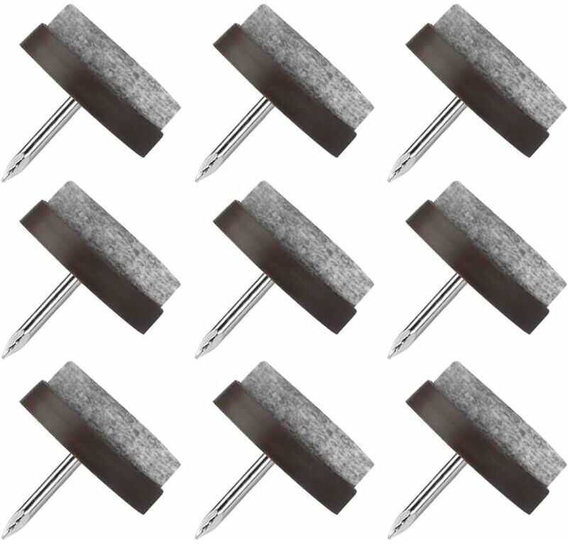 Norcks - Felt Glides Screws, Pack of 80 Felt Glides Nails, Felt Glides with Nail 22 mm, Chair Leg Protectors Furniture Gliders Parquet Felt Stopper