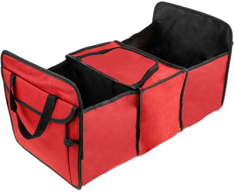 Primematik - Car boot organiser. Multipurpose collapsible storage bag with thermal compartment