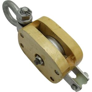Securefix Direct - 0.2 Ton 3' Single Wood Block With Shackle - 10MM Wire Rope Wooden