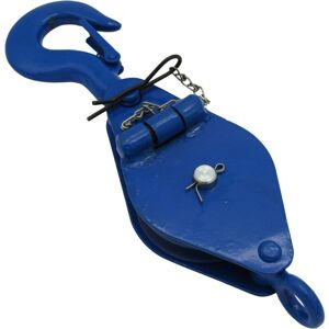 Securefix Direct - 0.25 Ton 75MM London Pattern Snatch Block With Safety Hook - 6MM Wire Rope Safety Lifting Tested