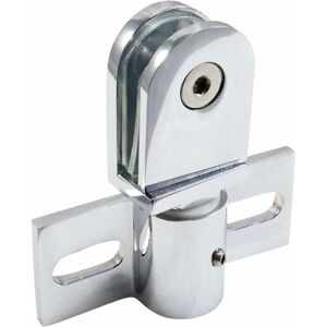 Cyslmuk - 1 Piece Stainless Steel Glass Shower Door Pivot Hinge, Shower Room Accessories Glass Door Sky and Earth Clip