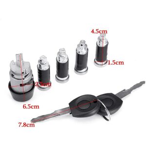 Tlily - 1 set Ignition Switch 4 Door Lock Barrel 2 Keys for T4
