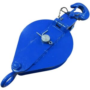 SECUREFIX DIRECT 1 Ton 150MM London Pattern Snatch Block With Safety Hook & Nylon Sheave - 24MM Soft Rope Tested