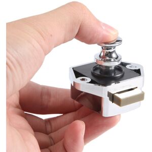 Tlily - 10 Pcs Push Button Keyless Lock Latch Cupboard Caravan for rv Drawer Cabinet Doors Thickness 15-27mm