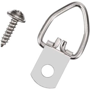 Tinor - 100 Pack Heavy Duty d Rings with Screws for Hanging Clocks, Paintings, Artwork, Painting Frames, Cross Stitch