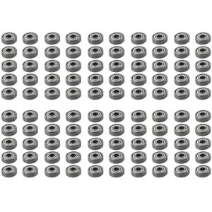 Tlily - 100 Pcs 625ZZ 5mm x 16mm x 5mm Shielded Deep Groove Radial Ball Bearing