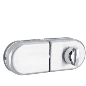 Tinor - 1012mm Semicircle Door Lock Stainless Steel Latch with Keys for Glass Door Single Side Open/Close Hotel Office Bathroom Use