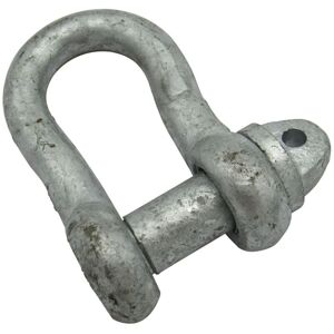 SECUREFIX DIRECT 2.5 Ton Galvanised Small Dee Shackle With Screw Pin - BS3032 2500KG Galv Lifting Towing Certified