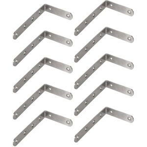 Tlily - 10pcs 125X75mm l Shape Stainless Steel Shelf Corner Brace Angle Bracket