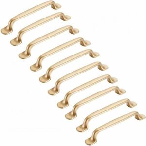YMYNY 10pcs 96mm Gold Cabinet Handle - Furniture Handle Kitchen Cabinet Door Handles mumu Cabinet Handles