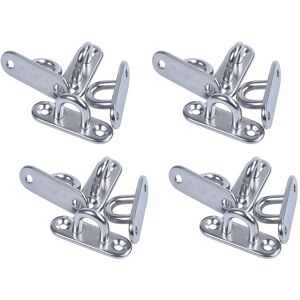 Tlily - 16Pcs 304 Stainless Steel 5mm Oblong Eye Plate Clip Ring Hook