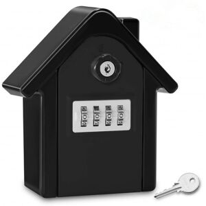 Cyslmuk - 1pc (Grey) Wall Mounted Security Key Box with Digital Code and Emergency Key, Large Outdoor Key Safe, Suitable Size for Home, Office,