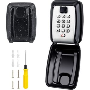Cyslmuk - 1pc Large Outdoor Wall Mounted Key Box with 12 Digit Code Waterproof Rustproof Heavy Duty Digital Key Safe Box for Home