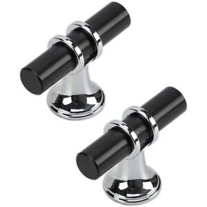 CYSLMUK 10 Pack Modern Zinc Alloy Furniture Handles Drawer Pulls with Screws Single Hole