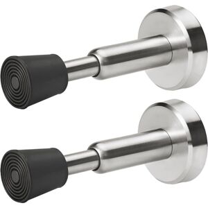 Linghhang - 2 Pack Spring Door Stops, Door Stop, Stainless Steel Hydraulic Wall Door Blocker with Rubber Tip