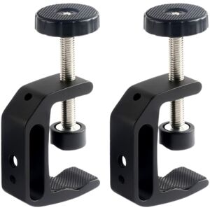 Tinor - 2 Pack Universal C-Shaped Clamps, Small C-Type Clamp, Table Clamp, Aluminum Alloy Metal Clamps, Mini Clamps for diy Woodworking,