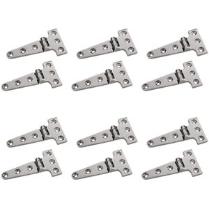 Tlily - 2 pcs Heavy Duty t Hinge 316 Stainless Steel Marine Grade Casting Hinge Door Hatch Hinge Boat