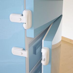 Linghhang - 2 Pieces Baby Safety Refrigerator Lock,(White) Child Proof Fridge Freezer Door Lock, Toddler Child Safety Latch Lock Catch