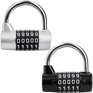 Cyslmuk - 2 Pieces Code Padlock, Padlock, Code Padlock, with 5 Digit Padlock, Combination Padlock