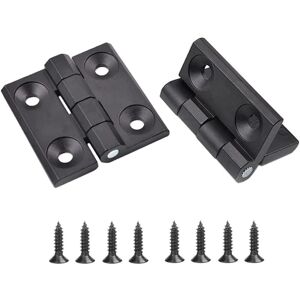 Linghhang - 2 Pieces Door Hinge, Furniture Hinge, Cupboard Door Hinge, Folding Cupboard Door Hinge, for Zinc Alloy Cupboard Door (Black)