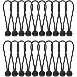 Neige - 20 Pack Bungee Cords for Bungee Tarpaulin, Bungee Tarpaulin, Rope Ties for Banner, Tarps, Pavilions, Tents, Bungee Tent Hooks, Tarp Holder,