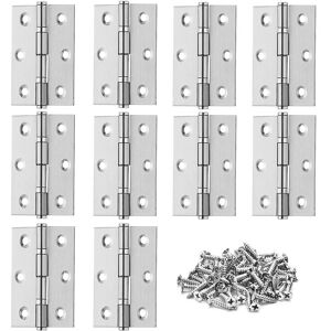 Gotrays - 200 Pieces Door Hinges, Stainless Steel Hinges, Invisible Hinges, Flat Hinges, Cupboard Doors/Small Doors/Drawers/Windows/Pianos/Jewelry