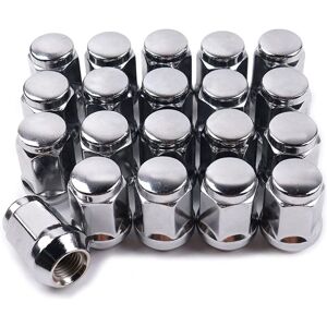 TLILY 20Pcs 14X1.5 Lug Nuts - 19mm Nut 1.38 inch Tall 3/4 Hex Chrome Nuts, for 1999-2021 1500
