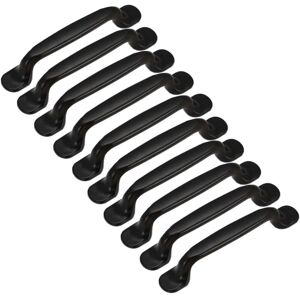 Longziming - 20x Kitchen Cabinet Door Handles Cupboard Drawer Bedroom Furniture Pull Center Distance 128MM, Aluminum, with screws 20 PCS(Black)